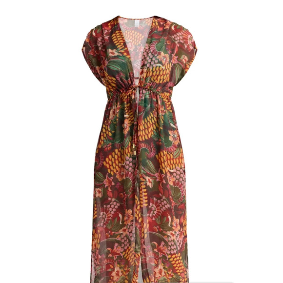 Sofia by Sofia Vergara Portia batwing Tropical / Caftan- Women's Size M - NWT - Picture 4 of 6